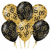 Ballonnen zwart/goud - 50