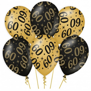 Ballonnen zwart/goud - 60