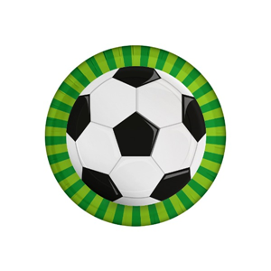 Voetbal bord 23 cm (8 stuks)