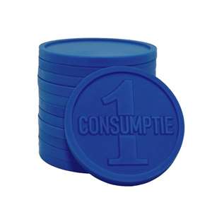 Consumptiemunt donkerblauw - 1 consumptie (250 stuks)