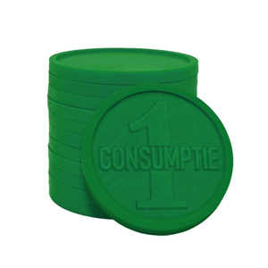 Consumptiemunt donkergroen - 1 consumptie (250 stuks)