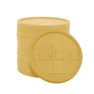 Consumptiemunt pastelgeel - 1 consumptie (250 stuks)