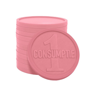 Consumptiemunt pastelroze - 1 consumptie (250 stuks)