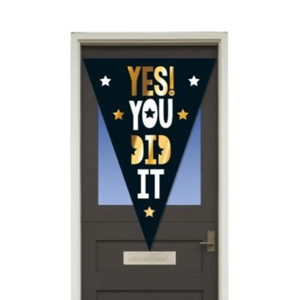 Puntvlag You did it zwart/goud (100 x 150cm)
