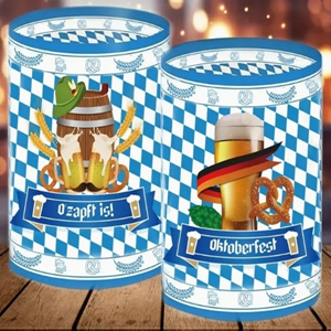 Tafeldecoratie lantaarn Oktoberfest (set van 2 stuks)