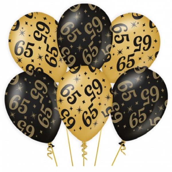 Ballonnen zwart/goud - 65