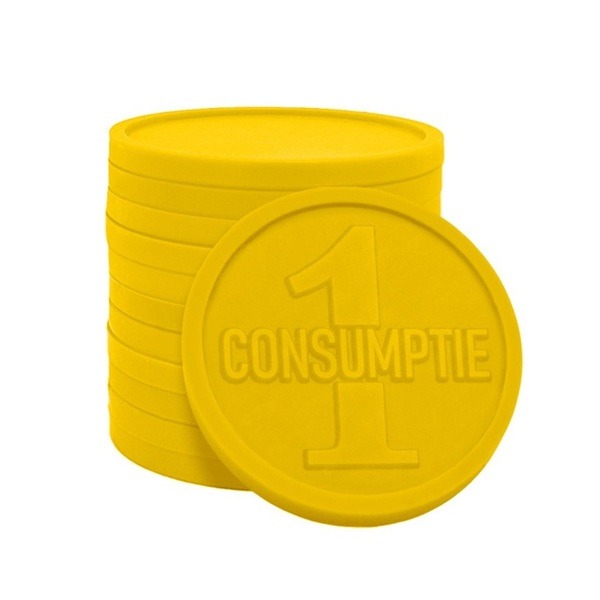 Consumptiemunt geel - 1 consumptie (5000 stuks)