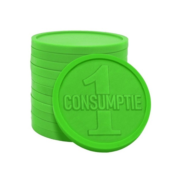 Consumptiemunt lichtgroen - 1 consumptie (1000 stuks)