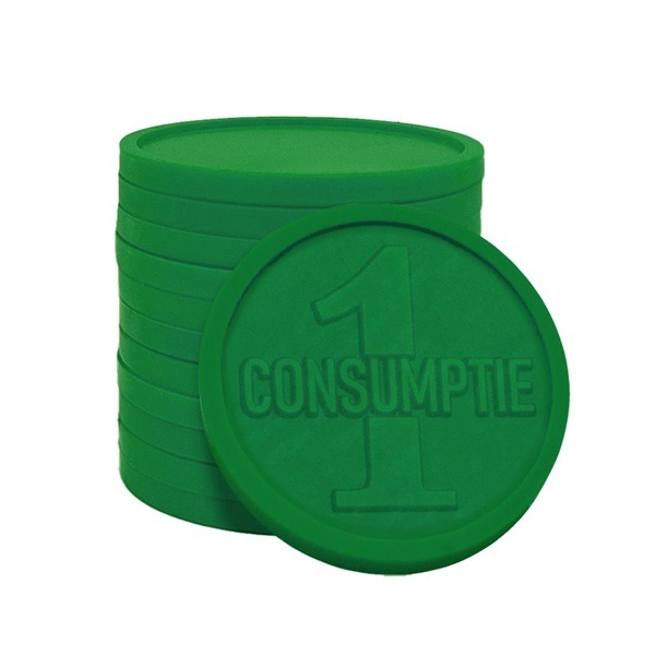 Consumptiemunt donkergroen - 1 consumptie (5000 stuks)