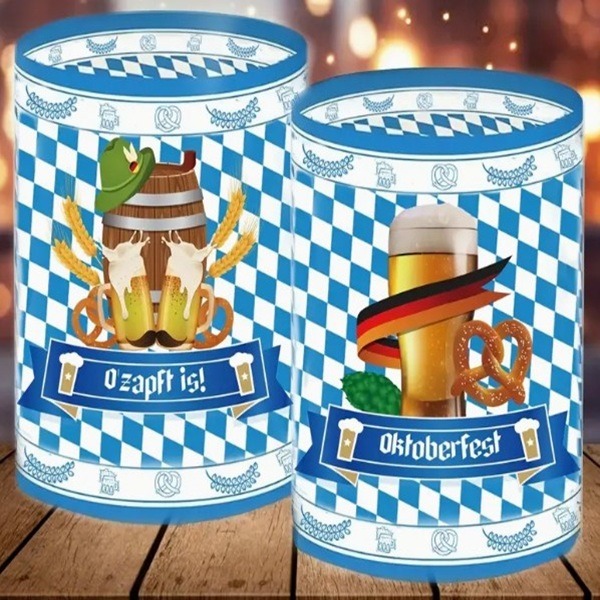Tafeldecoratie lantaarn Oktoberfest (set van 2 stuks)