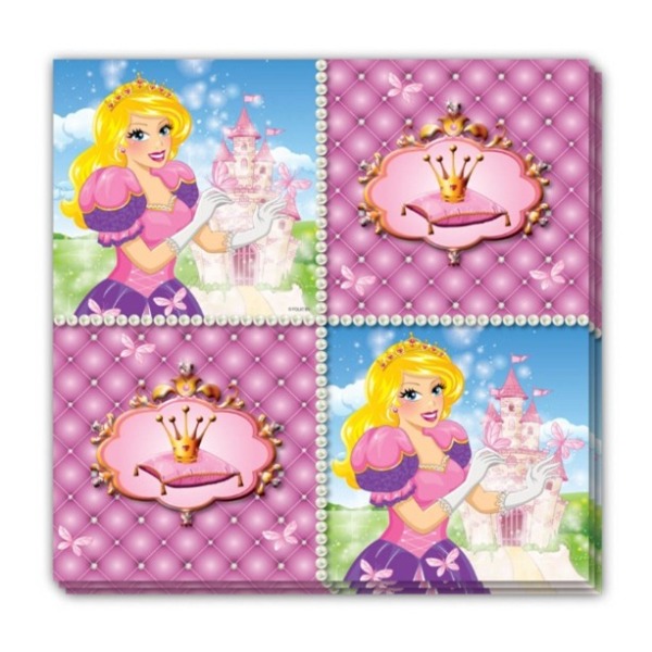 Servetten Princess 33 x 33cm (20 stuks) Servetten Princess 33 x 33cm (20 stuks)